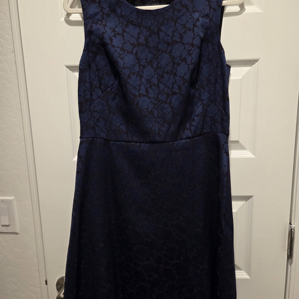Ann Taylor Factory Navy Floral Midi Dress